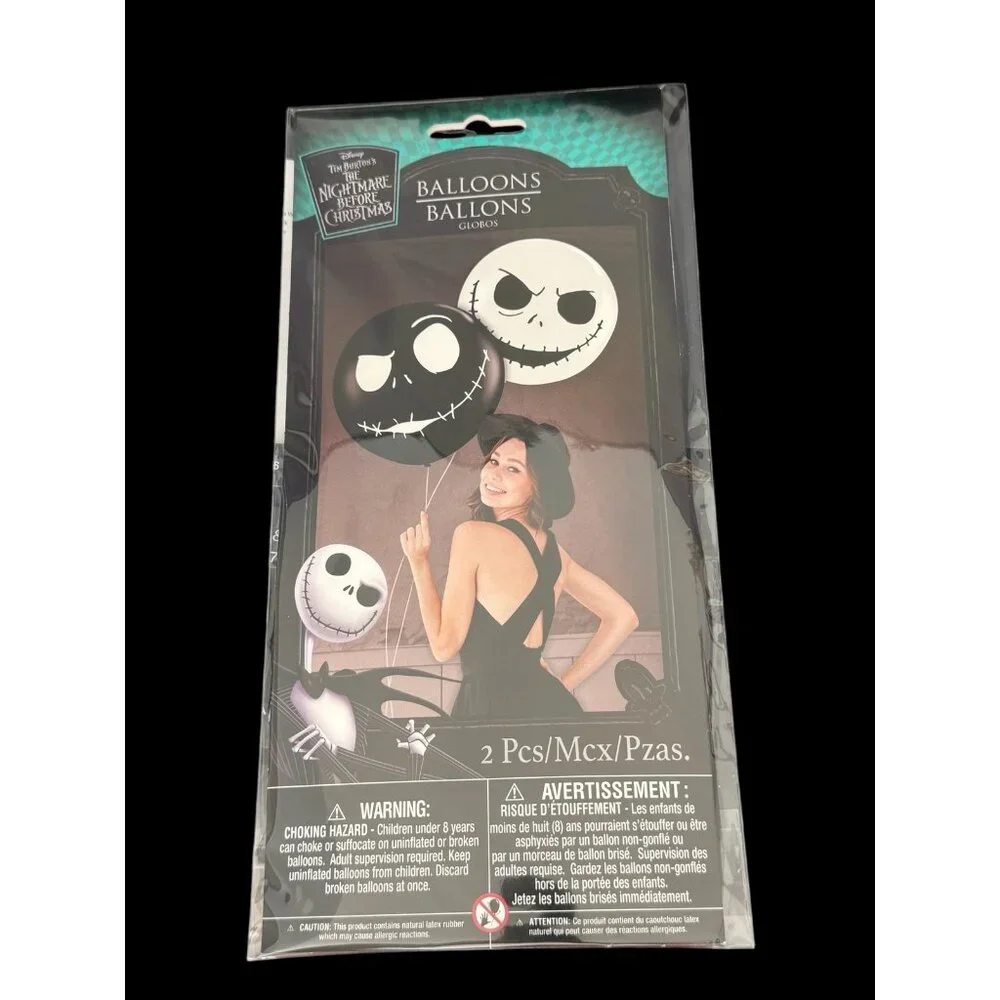 Disney Tim Burton's The Nightmare‎ Before Christmas 2 Pc Balloons 24in - NEW